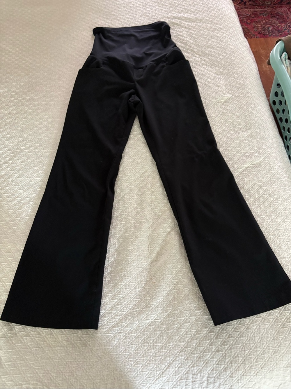 Liz Lange Black Maternity Flare Leg Pants